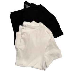 J. Crew Vintage Jersey Tees Short Sleeve Tees Black White Neutral Layer Sz Large
